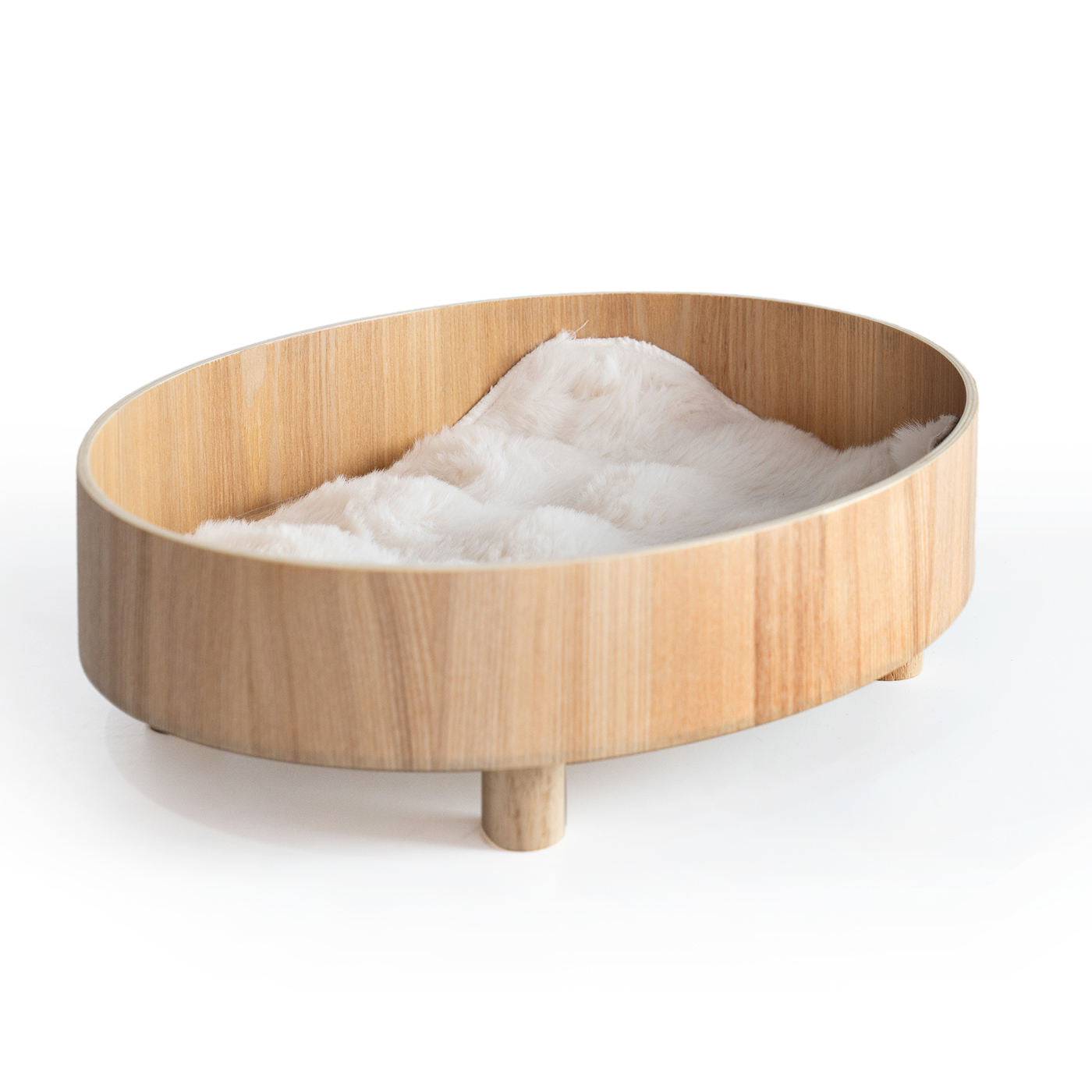 Durable wooden pet bed